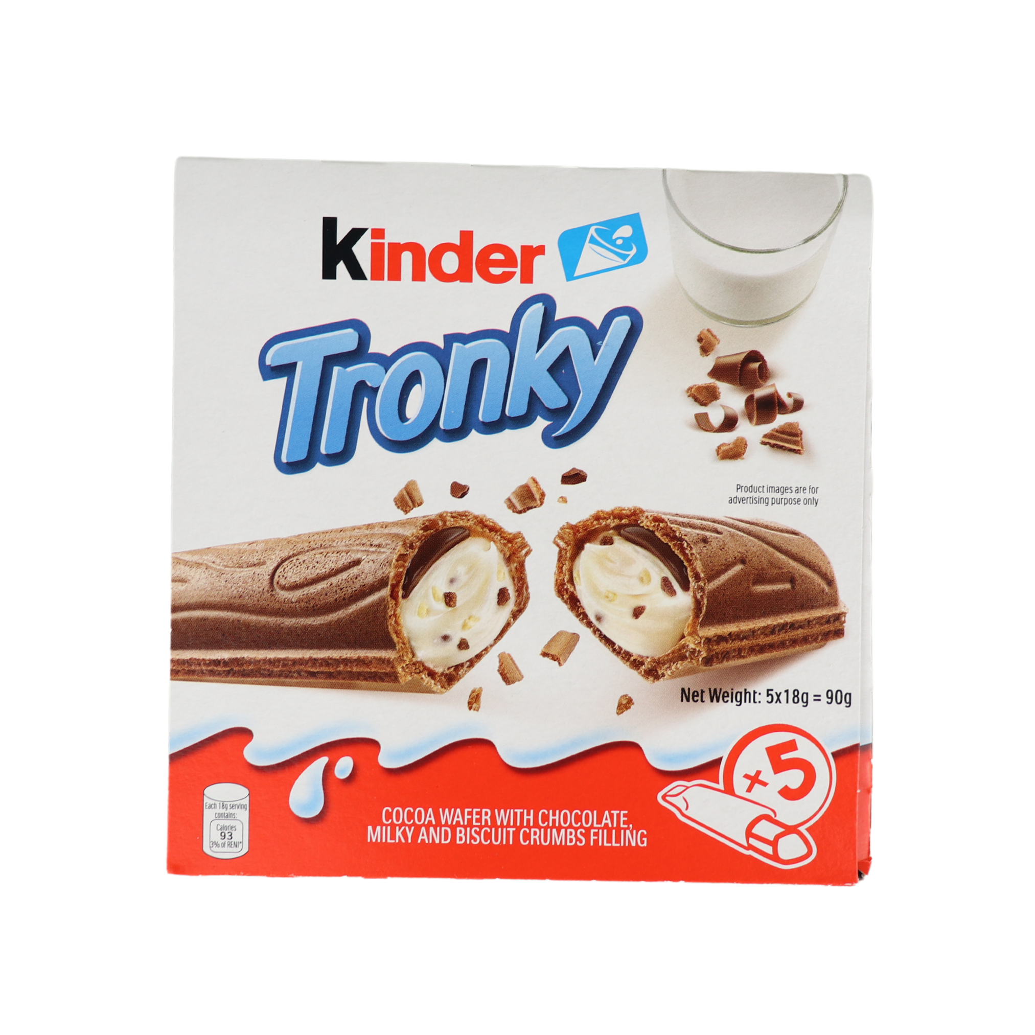 Kinder Tronky Cocoa Wafer with Chocolate, Milky and Biscuit Crumbs Filling 5pcs Kinder Tronky Cocoa Wafer with Chocolate, Milky and Biscuit Crumbs Filling 5pcs